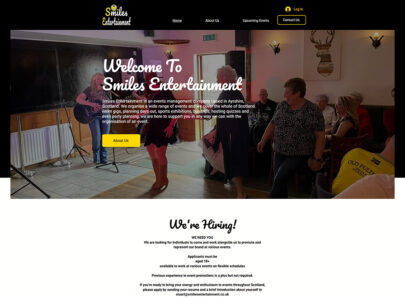 Image of Smiles Entertainment Website